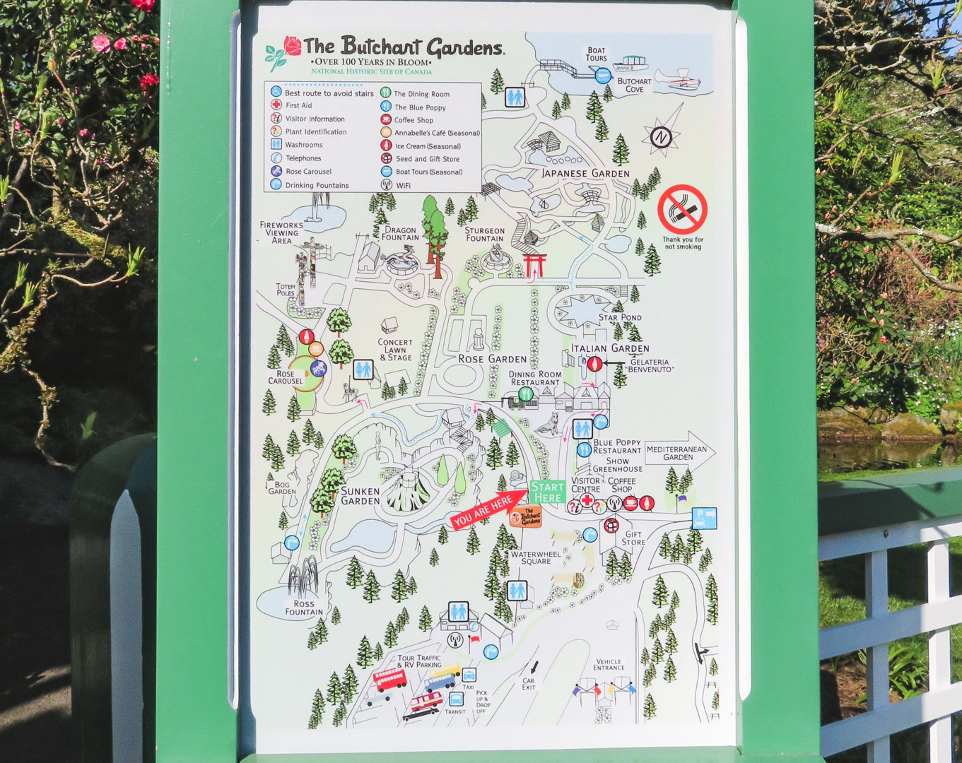Map of gardens in Victoria, BC