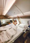 Huge Double Bed on Singapore Airlines A380 First Class Suites