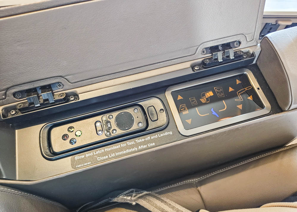 Singapore Airlines A380 First Class Suites Seat Controls