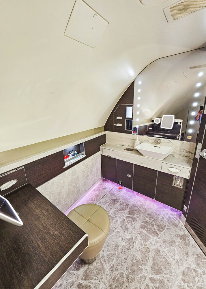 Singapore Airlines A380 First Class Suites Spacious Bathroom