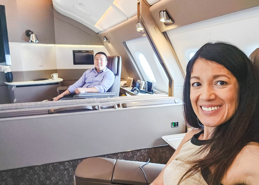 Traveling in Singapore Airlines A380 First Class Suites as a Couple