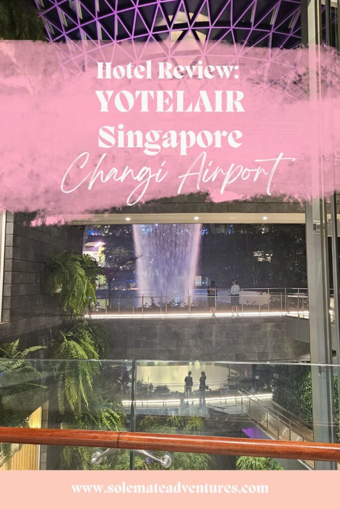 The YOTELAIR Singapore Changi Airport is conveniently located right within The Jewel, making it perfect for an overnight layover.