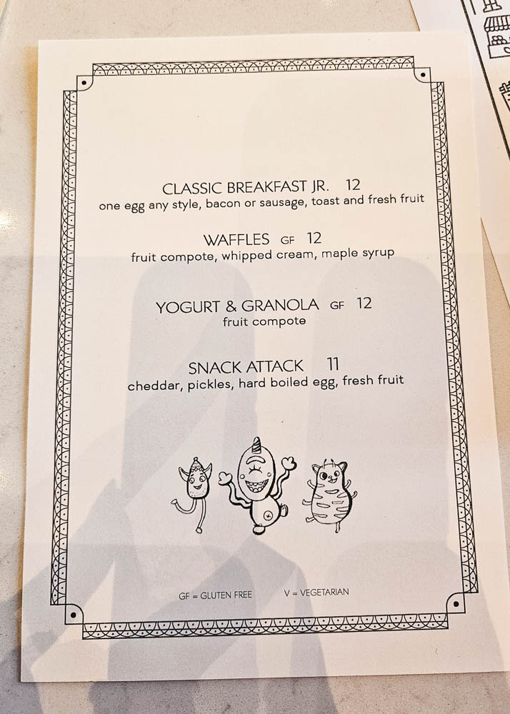 The Courtney Room Kids Menu