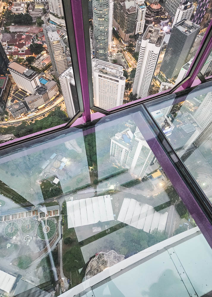 Glass Floor in Sky Box at KL Tower