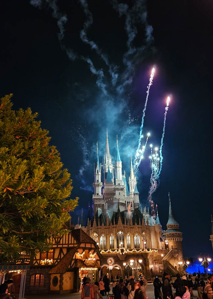 Castle Fireworks at Tokyo Disneyland