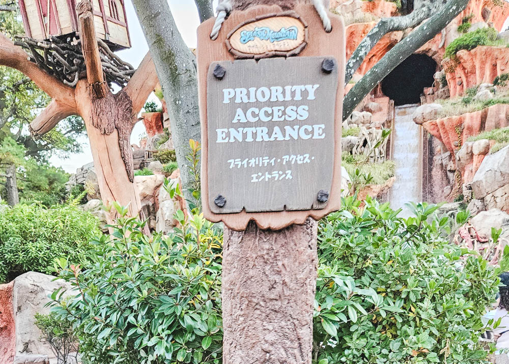 Priority Access Line at Splash Mountain Tokyo Disneyland